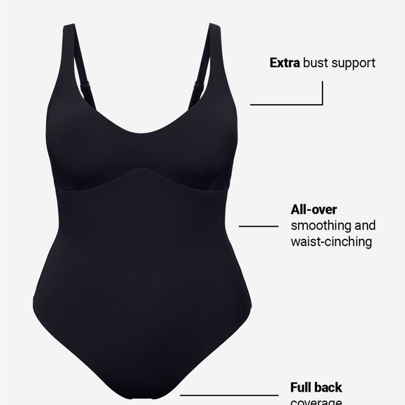 Fabletics Shaping Swim Demi Black One Piece swimsuit Sz XL - Picture 6 of 9